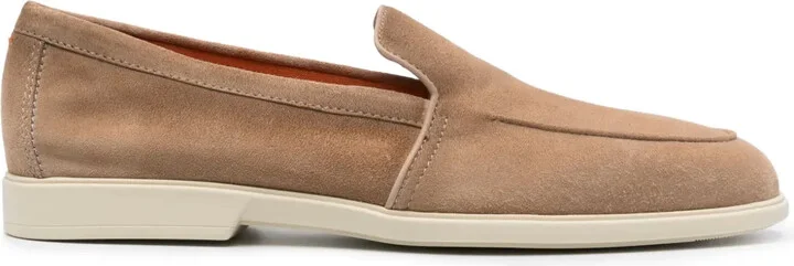 Almond Suede Loafers