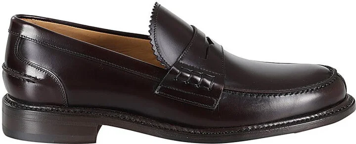 Almond Toe Brown Leather Loafers