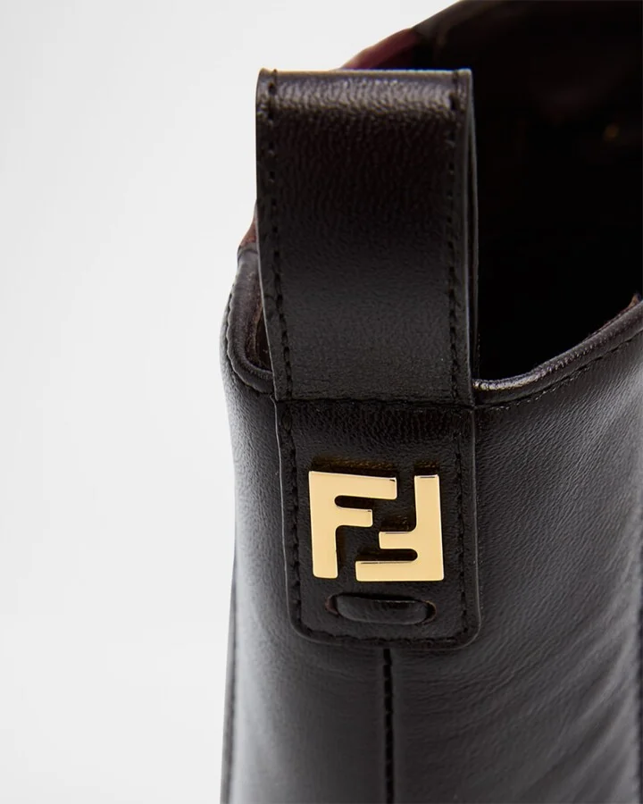 Almond-Toe Calf Leaher Boots - Image 9