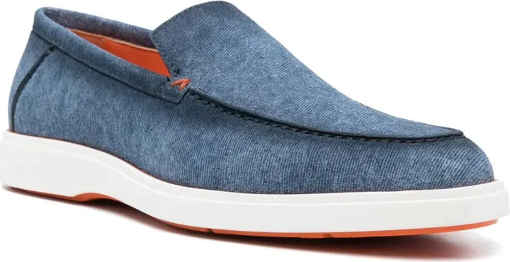 Almond-Toe Denim Loafers - Image 2
