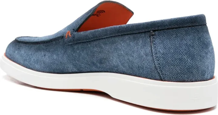 Almond-Toe Denim Loafers - Image 3
