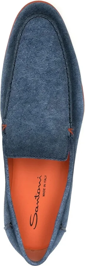 Almond-Toe Denim Loafers - Image 4