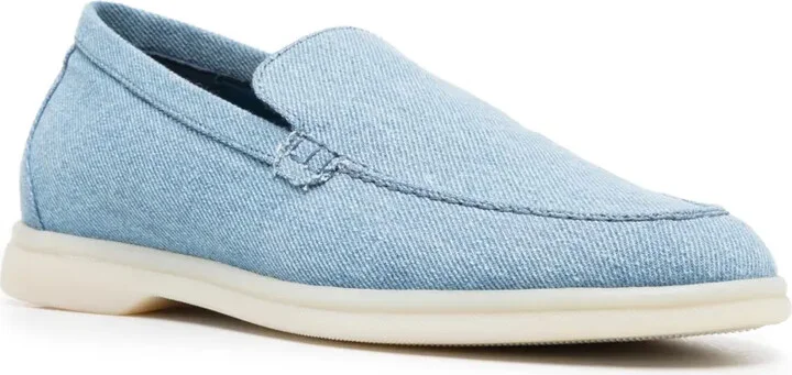 Almond-Toe Denim Loafers - Image 2