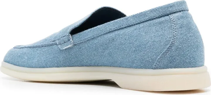 Almond-Toe Denim Loafers - Image 3
