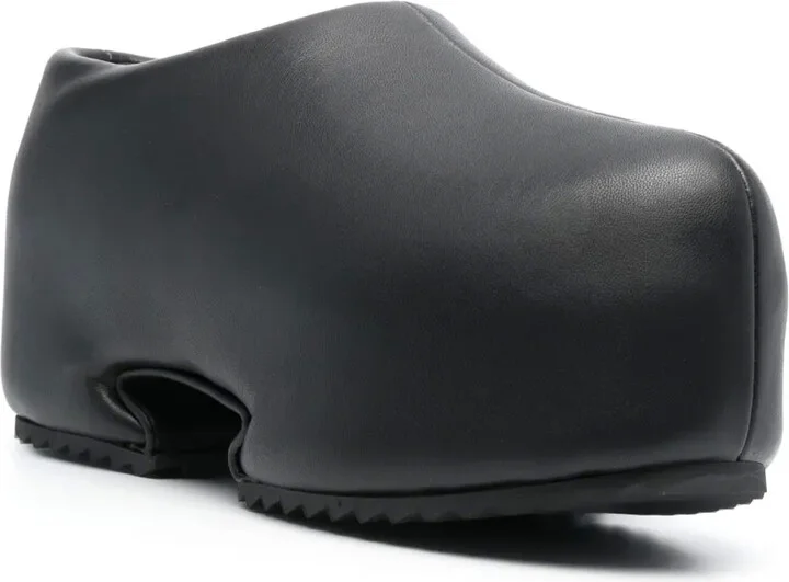 Almond-Toe Faux-Leather Platform Clogs - Image 2