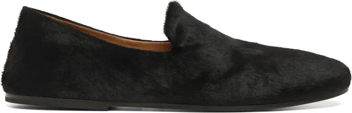 Almond-Toe Hair Loafers