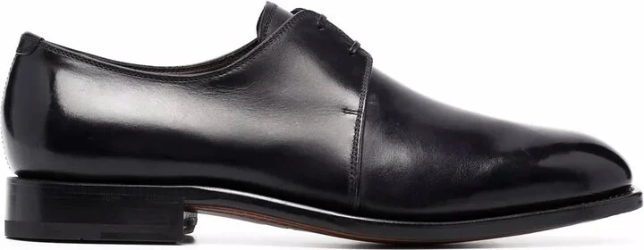 almond-toe lace-up Derby shoes