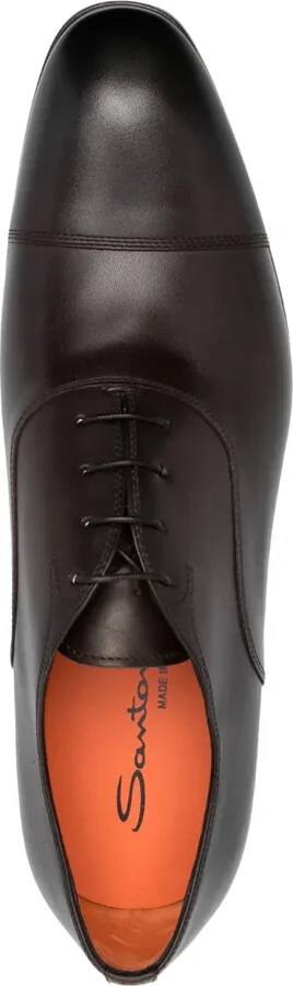 Almond-Toe Lace-Up Leather Shoes - Image 4