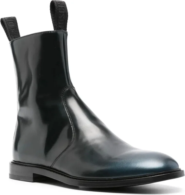 Almond-Toe Leather Ankle Boots - Image 2