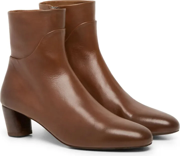 Almond-Toe Leather Ankle Boots - Image 2