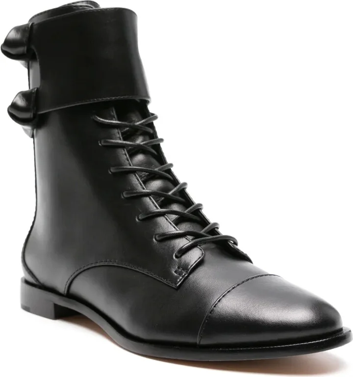 Almond-Toe Leather Boots - Image 2