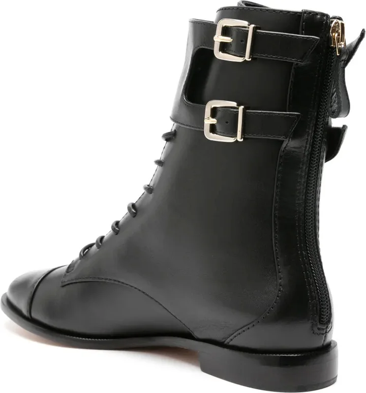 Almond-Toe Leather Boots - Image 3