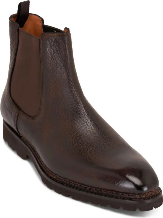 Almond-Toe Leather Boots - Image 2