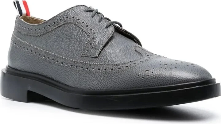 Almond-Toe Leather Brogues - Image 2