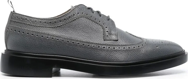 Almond-Toe Leather Brogues