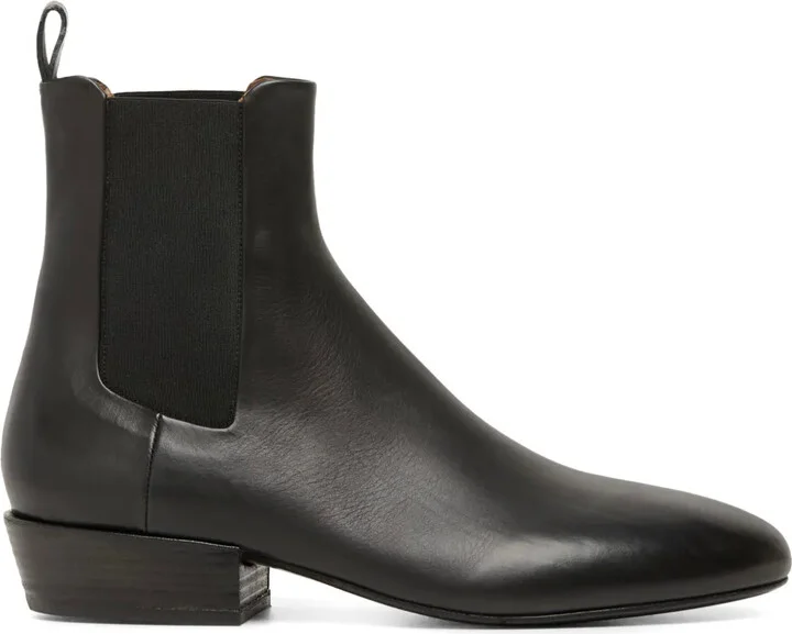 almond-toe leather Chelsea Boots