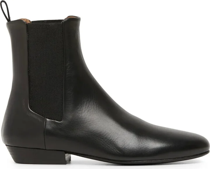 almond-toe leather Chelsea Boots