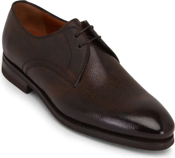 Almond-Toe Leather Derby Shoes - Image 2