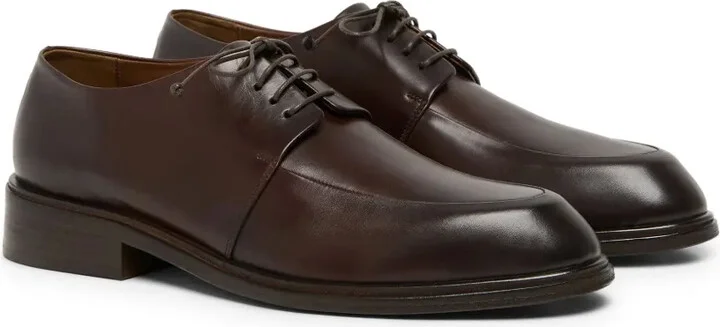Almond-Toe Leather Derby Shoes - Image 2