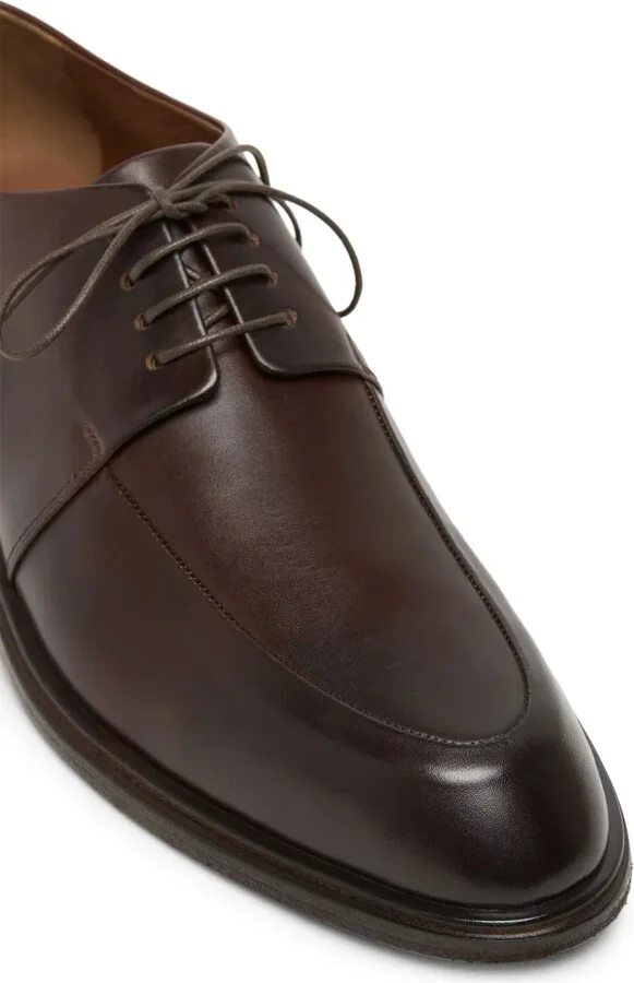 Almond-Toe Leather Derby Shoes - Image 4