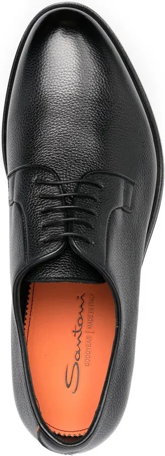 Almond-Toe Leather Derby Shoes - Image 4