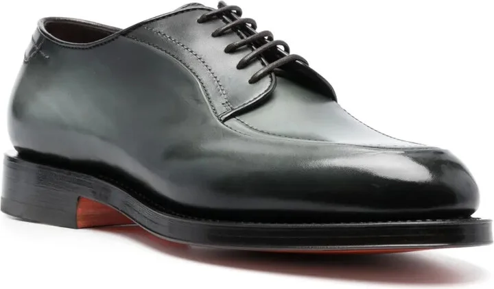 Almond-Toe Leather Derby Shoes - Image 2