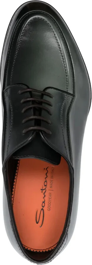 Almond-Toe Leather Derby Shoes - Image 4