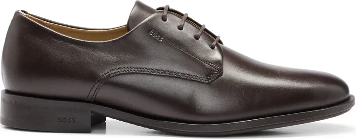 Almond-Toe Leather Derby Shoes