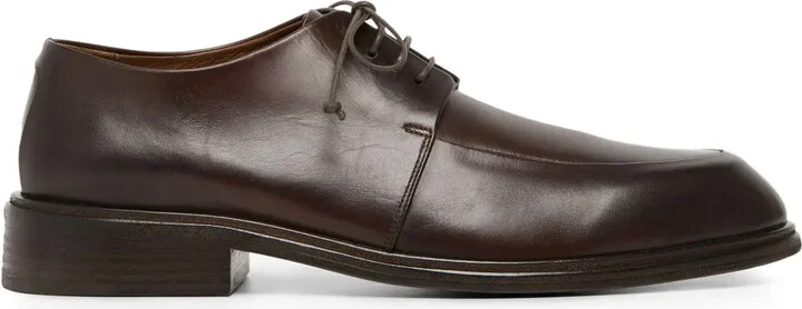 Almond-Toe Leather Derby Shoes