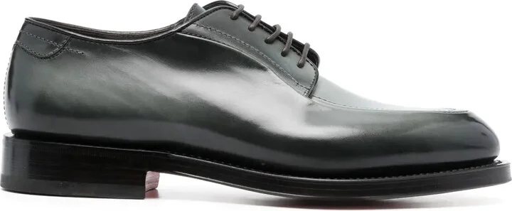 Almond-Toe Leather Derby Shoes