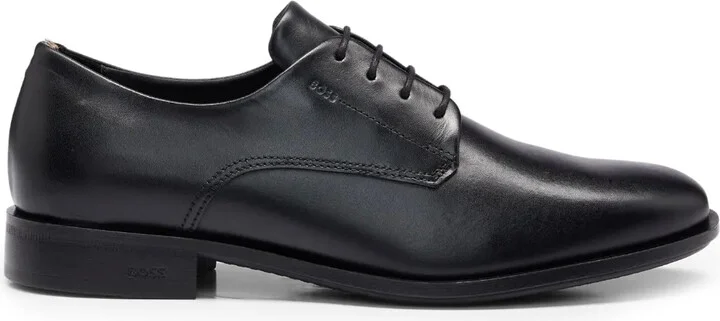 Almond-Toe Leather Derby Shoes