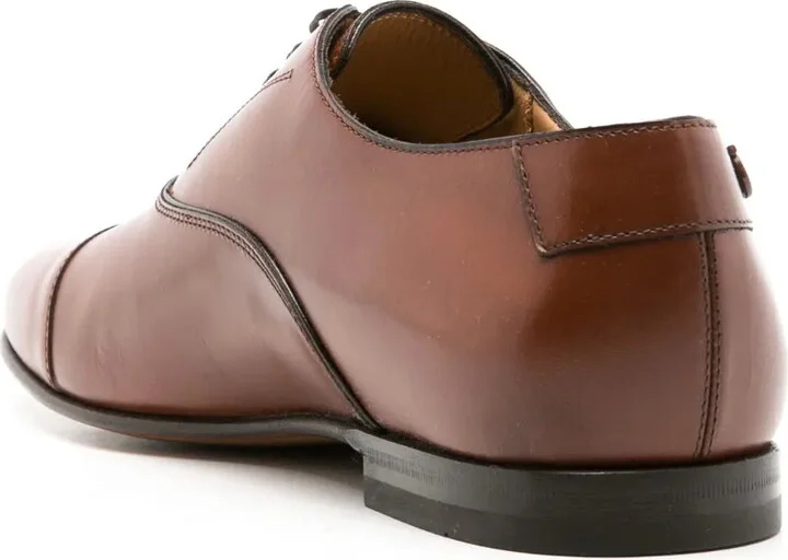 Almond-Toe Leather Lace-Up Shoes - Image 3