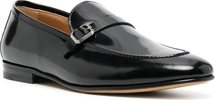 Almond-Toe Leather Loafers - Image 2