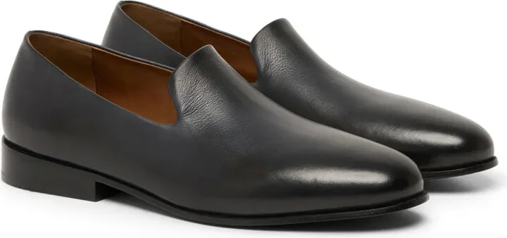 Almond-Toe Leather Loafers - Image 2