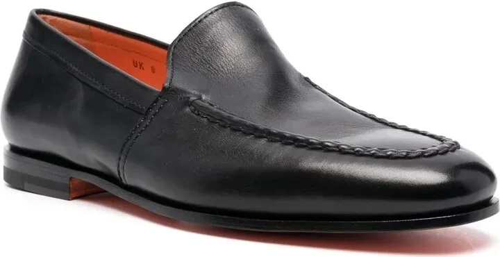 Almond-Toe Leather Loafers - Image 2