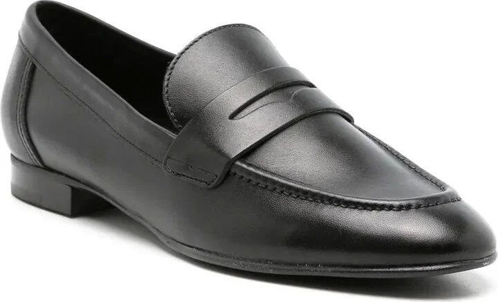 Almond Toe Leather Loafers - Image 2