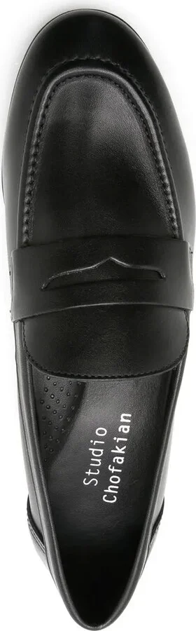 Almond Toe Leather Loafers - Image 4