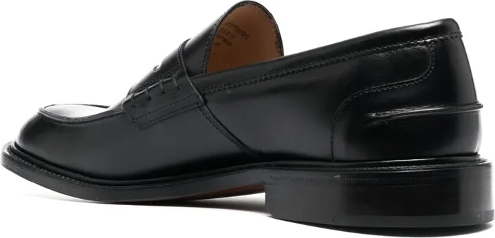 Almond Toe Leather Loafers - Image 3