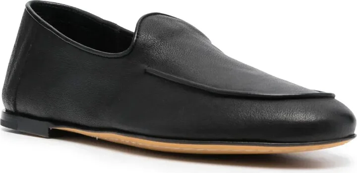 Almond-Toe Leather Loafers - Image 2