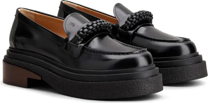 Almond-Toe Leather Loafers - Image 2