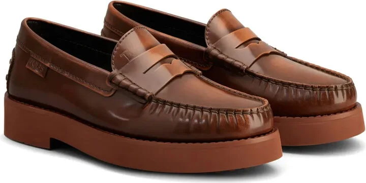 Almond-Toe Leather Loafers - Image 2