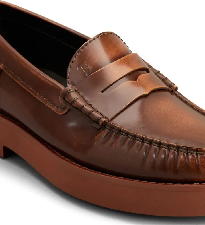 Almond-Toe Leather Loafers - Image 5