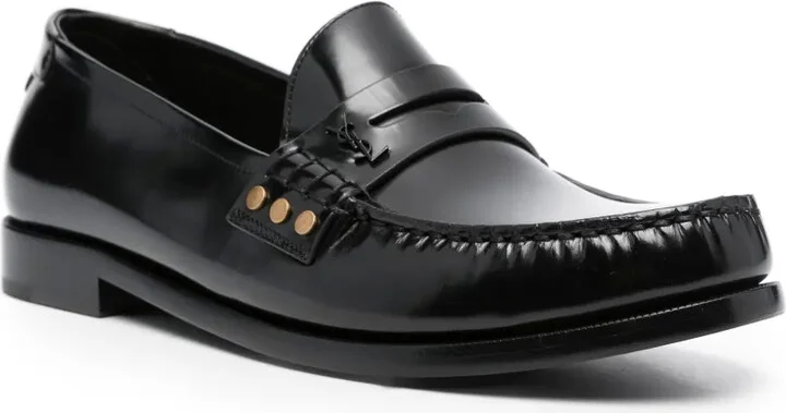 Almond-Toe Leather Loafers - Image 2
