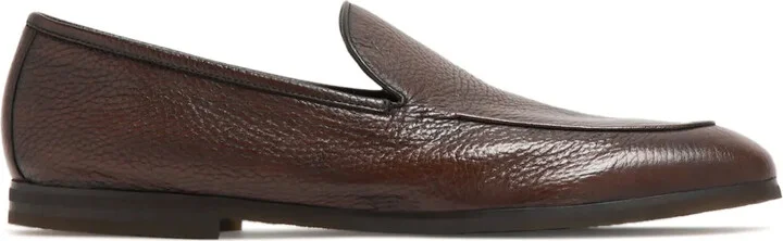 Almond-Toe Leather Loafers