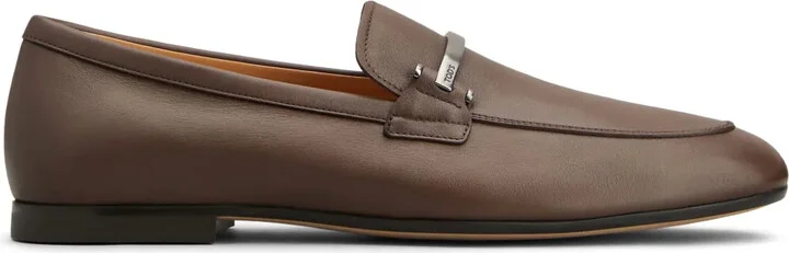 Almond-Toe Leather Loafers