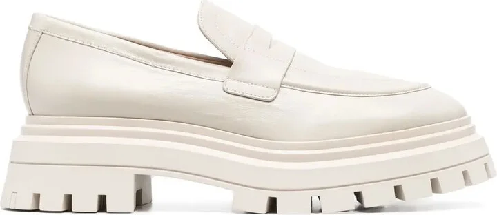Almond-Toe Leather Loafers