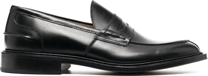 Almond Toe Leather Loafers