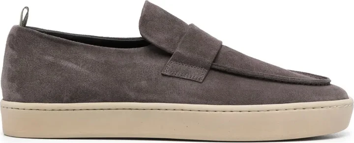 Almond-Toe Leather Loafers