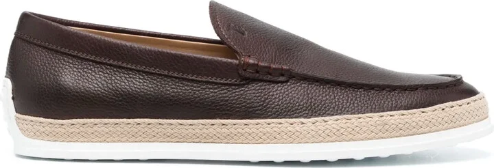 Almond-Toe Leather Loafers