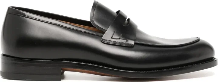 Almond-Toe Leather Loafers